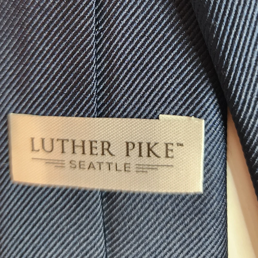 Luther Pike Seattle Boy's Clip On Neck Tie in Dark Navy New Without Tags